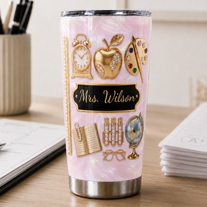 Personalized Teacher Tumbler, Custom Teacher Name Gift, Back to School