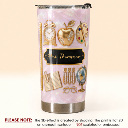 Personalized Teacher Tumbler, Custom Teacher Name Gift, Back to School