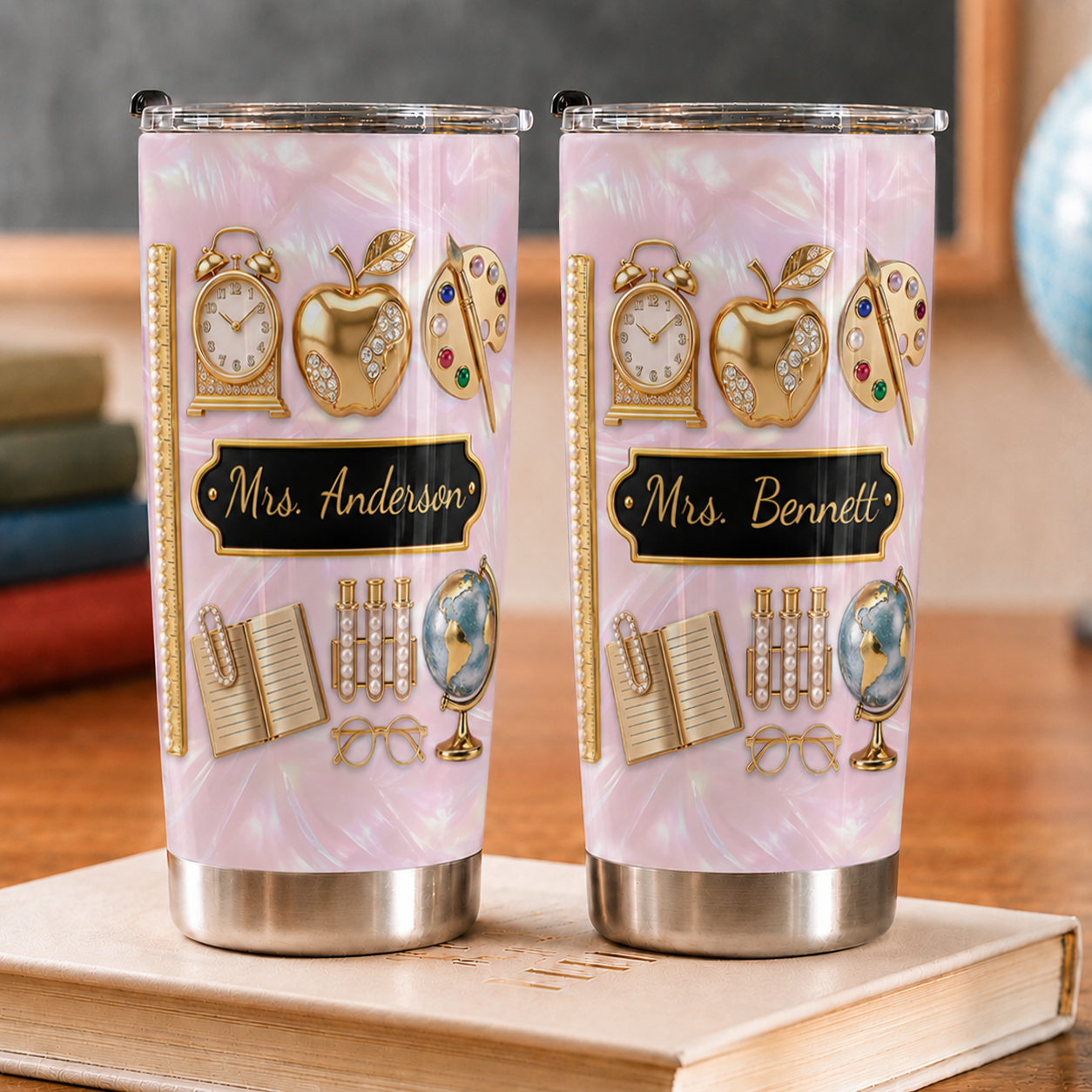 Personalized Teacher Tumbler, Custom Teacher Name Gift, Back to School