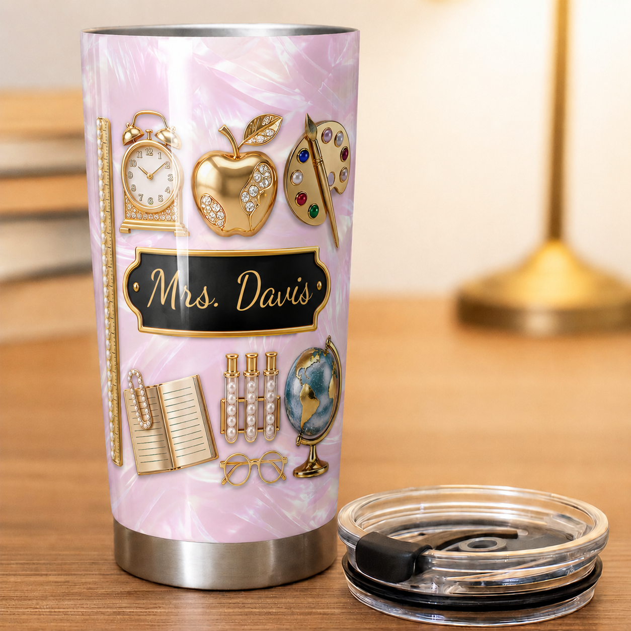 Personalized Teacher Tumbler, Custom Teacher Name Gift, Back to School