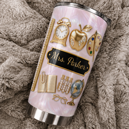 Personalized Teacher Tumbler, Custom Teacher Name Gift, Back to School