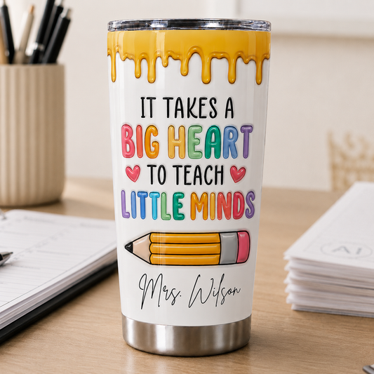 Personalized Teacher Tumbler, Custom Teacher Name 20 oz Tumbler, Back to School Gift
