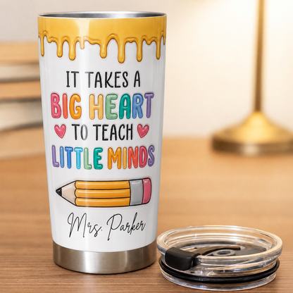 Personalized Teacher Tumbler, Custom Teacher Name 20 oz Tumbler, Back to School Gift