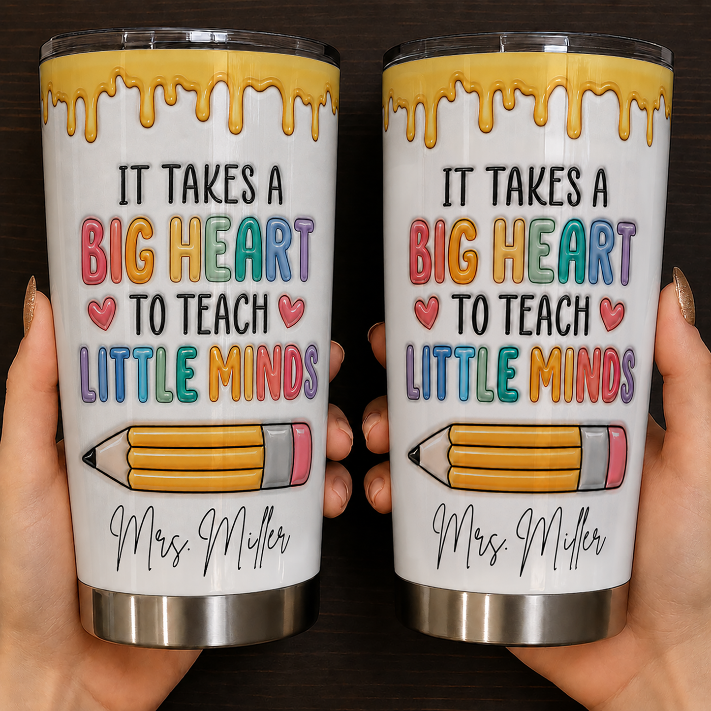 Personalized Teacher Tumbler, Custom Teacher Name 20 oz Tumbler, Back to School Gift