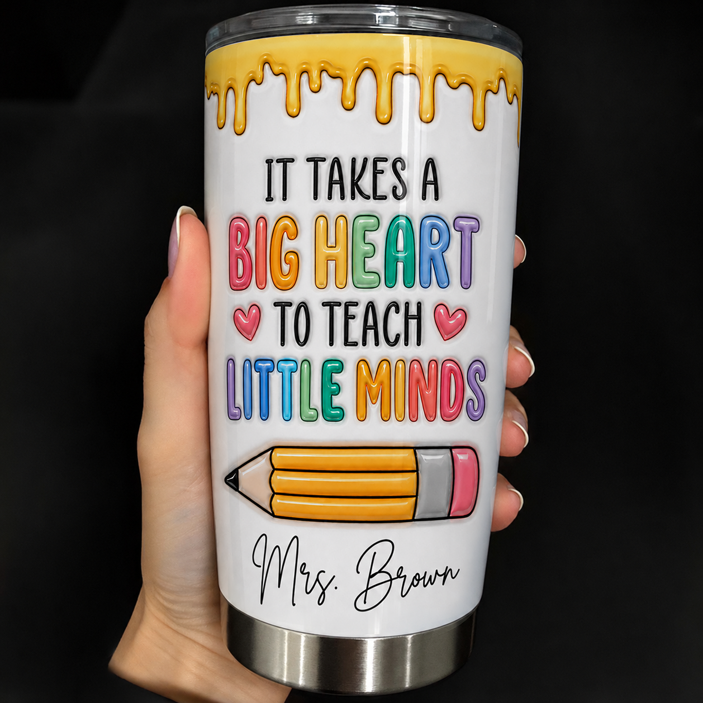 Personalized Teacher Tumbler, Custom Teacher Name 20 oz Tumbler, Back to School Gift