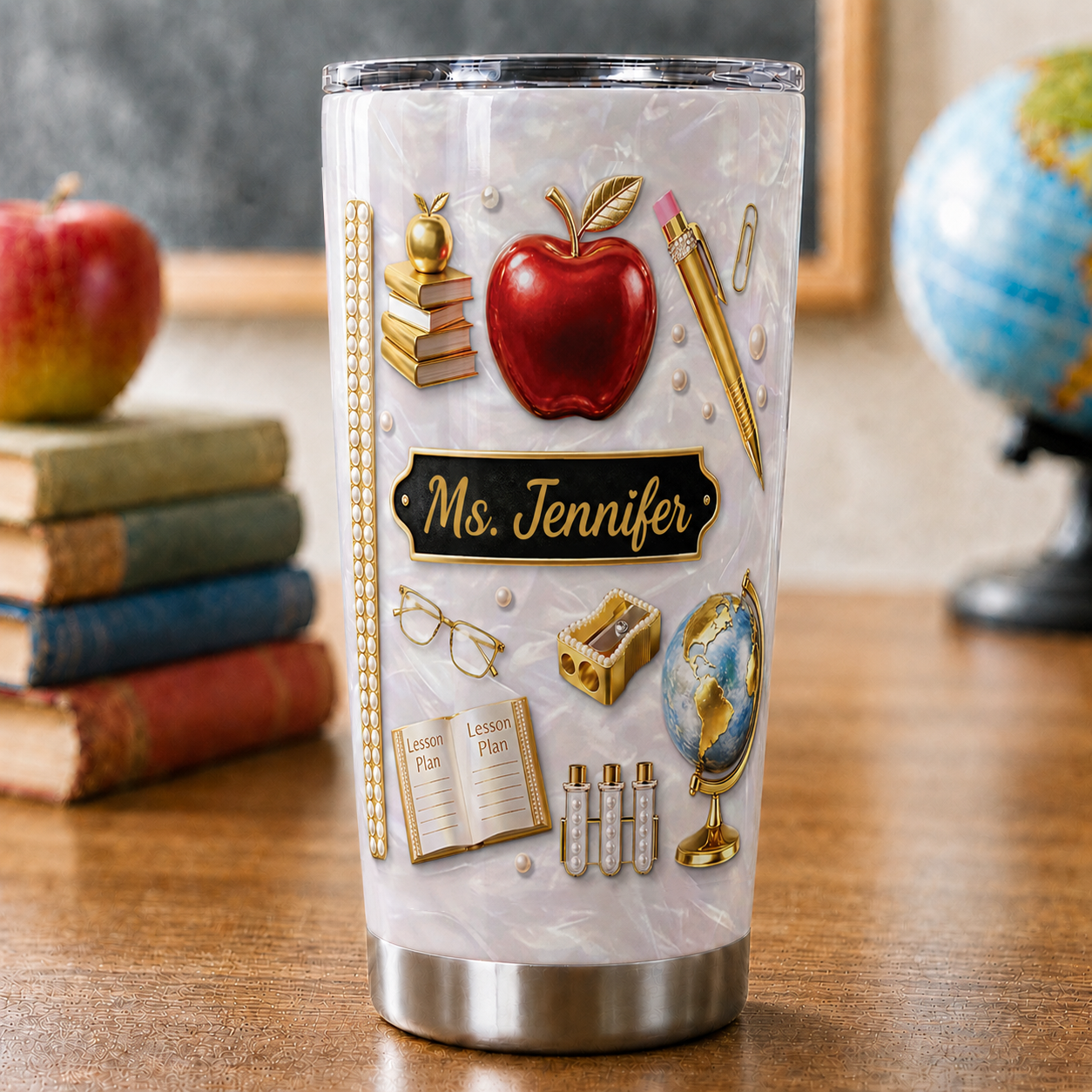 Personalized Teacher Tumbler, Custom Teacher Name 20oz Tumbler, Back to School Teacher Gift