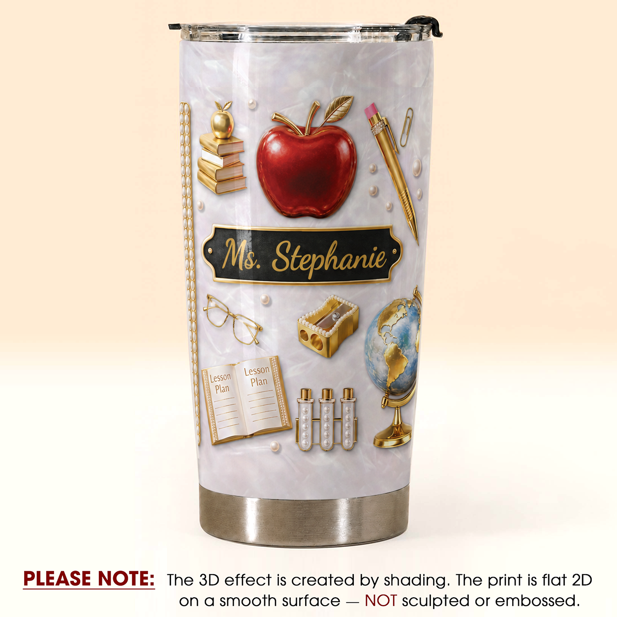 Personalized Teacher Tumbler, Custom Teacher Name 20oz Tumbler, Back to School Teacher Gift