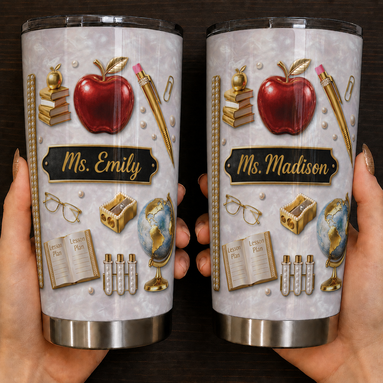 Personalized Teacher Tumbler, Custom Teacher Name 20oz Tumbler, Back to School Teacher Gift