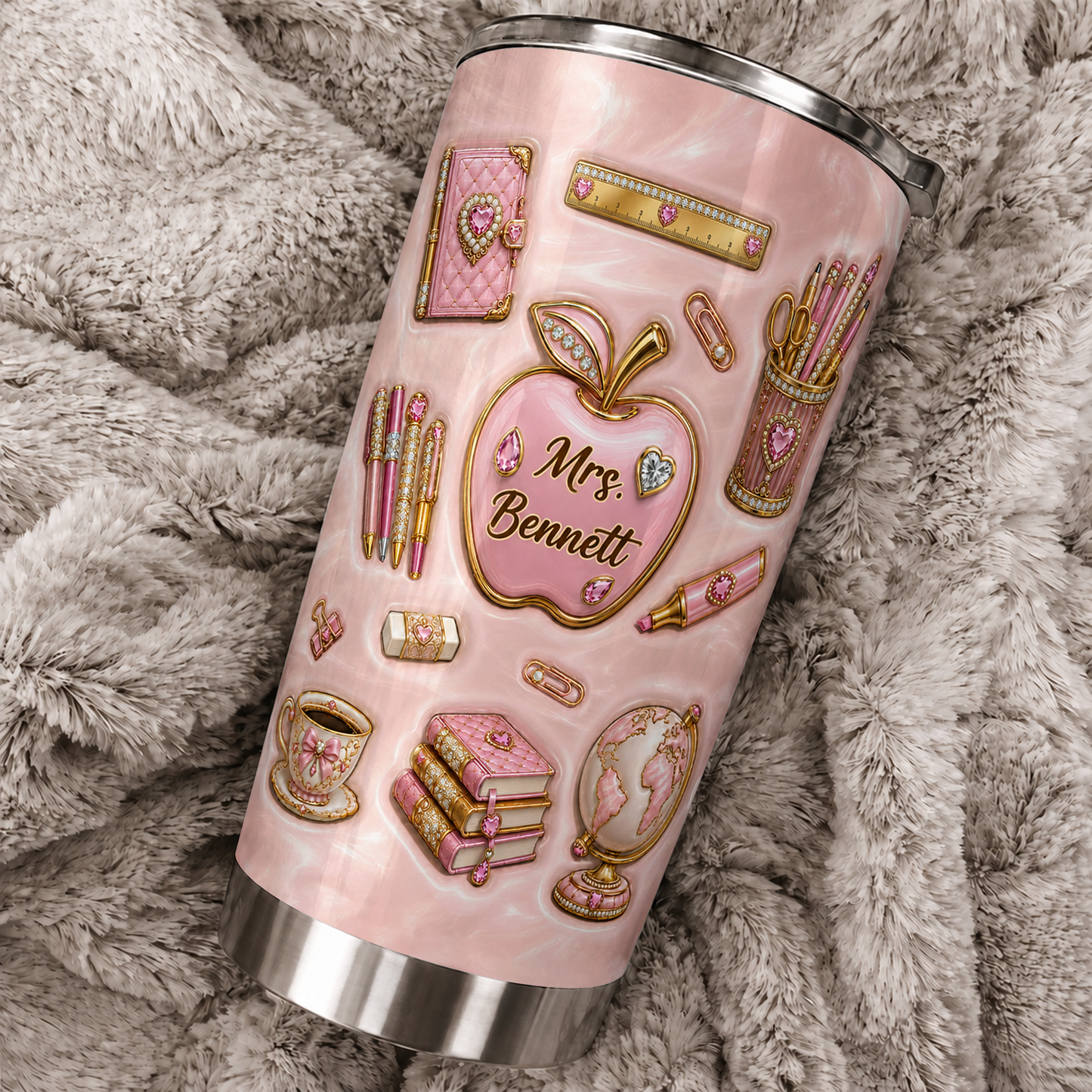 Personalized Teacher Tumbler, Custom Teacher Name 20 oz Tumbler, Back to School Gift