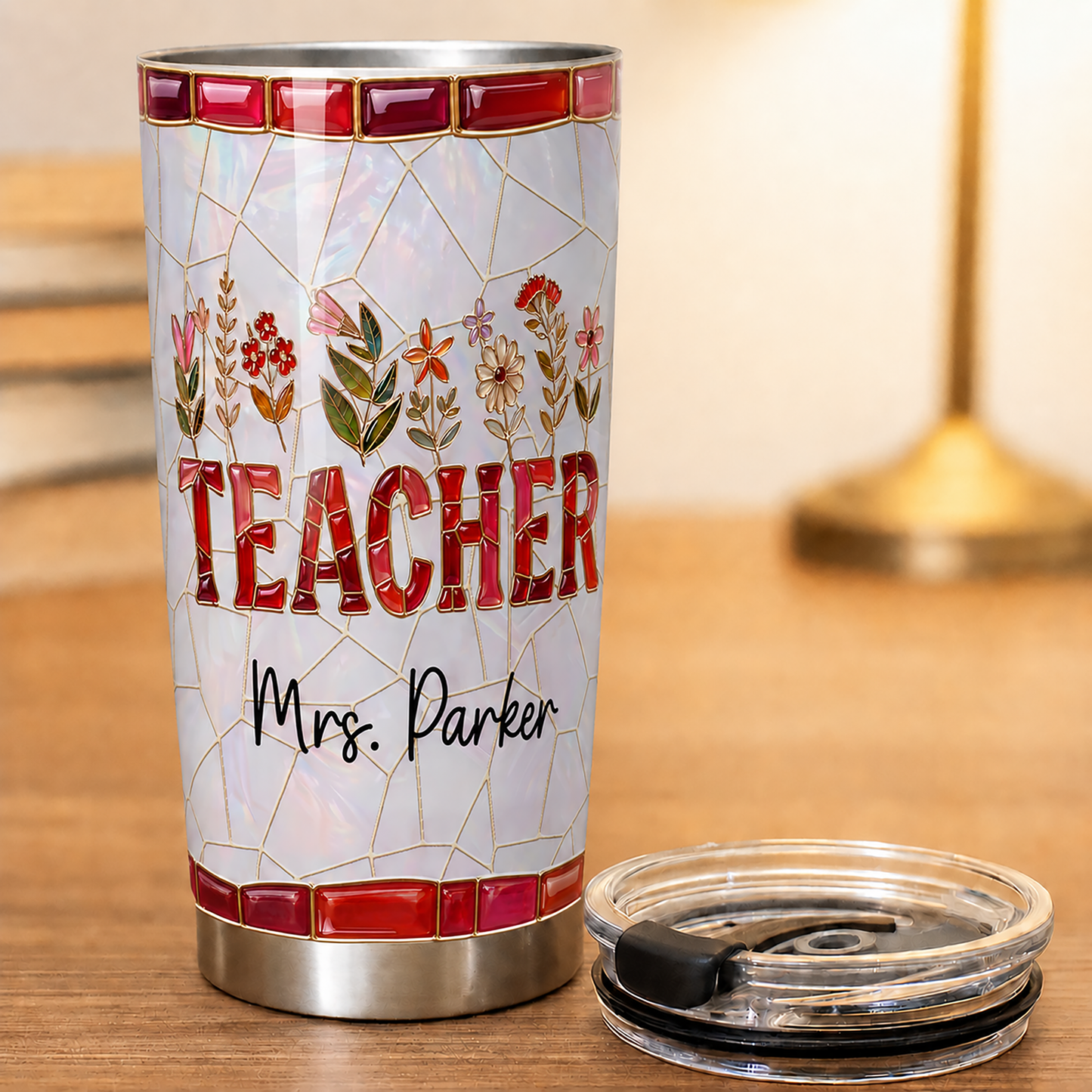 Personalized Teacher Tumbler, Custom Teacher Name 20 oz Tumbler, Back to School Gift