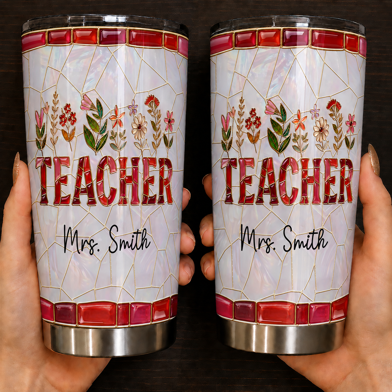 Personalized Teacher Tumbler, Custom Teacher Name 20 oz Tumbler, Back to School Gift