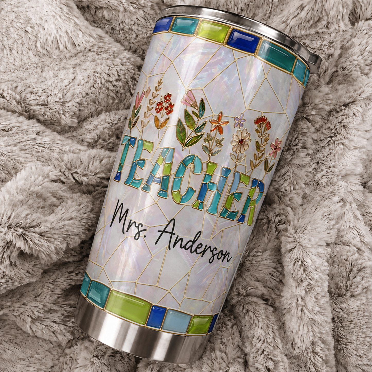 Personalized Teacher Tumbler, Custom Teacher Name 20 oz Back to School Gift