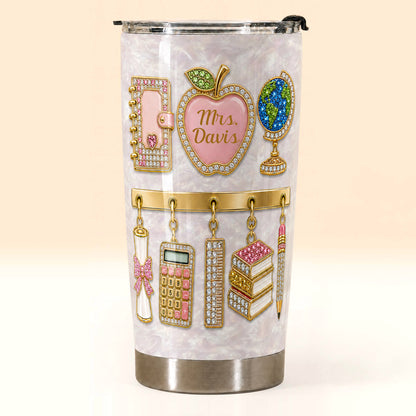Personalized Teacher Name Tumbler, Custom 20 oz Teacher Tumbler, Back to School Gift