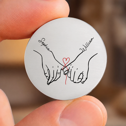 Personalized Couple Pocket Hug Coin – To My Wife Soulmate Best Friend I Always Will Custom Names Gift