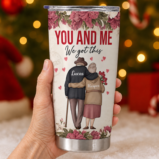 Personalisiert für meine Frau: 590 ml Premium-Trinkbecher aus Edelstahl – Individuelles Namensgeschenk zum Jahrestag für ein älteres Paar