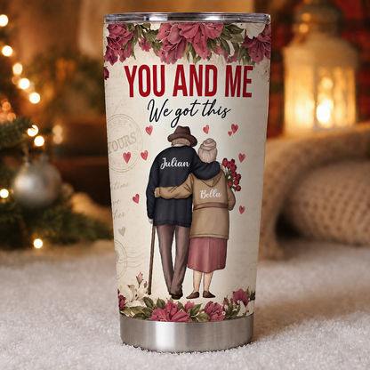 Personalized To My Wife 20oz Premium Stainless Steel Tumbler – Custom Names Anniversary Gift For Old Couple