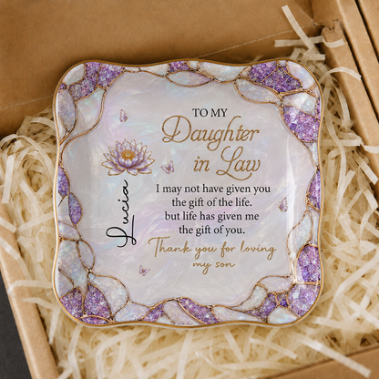 Personalized To My Daughter-in-Law Ceramic Jewelry Dish – Meaningful Gift From Mom