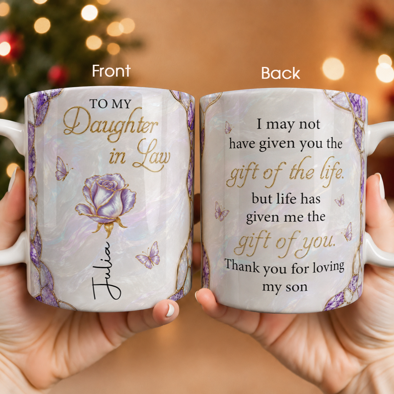 Personalized To My Daughter-in-Law Mug – Meaningful Gift From Mom