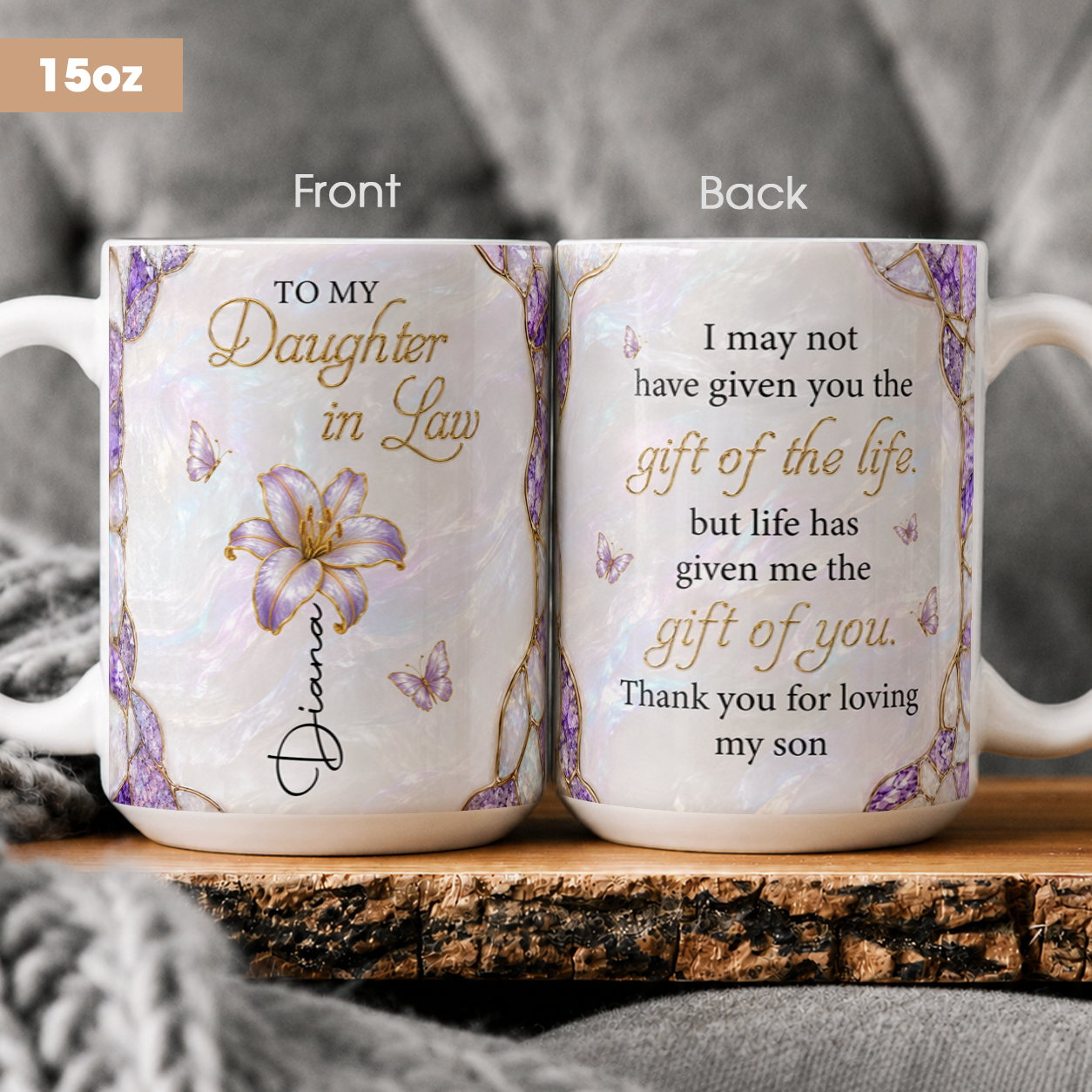 Personalized To My Daughter-in-Law Mug – Meaningful Gift From Mom