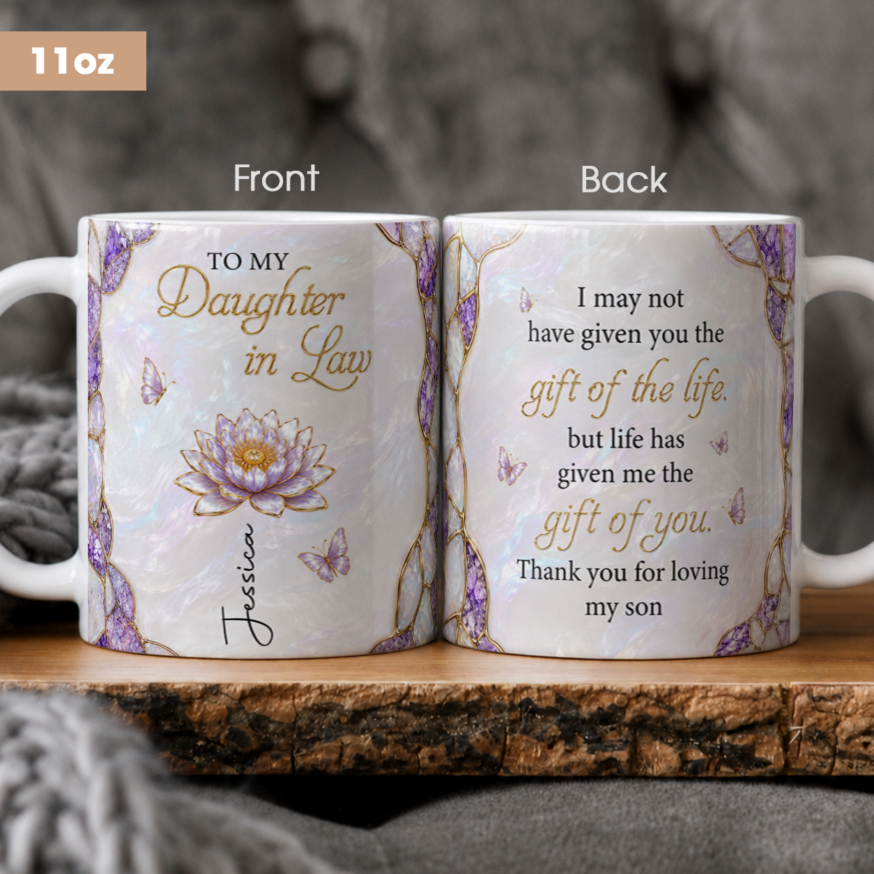 Personalized To My Daughter-in-Law Mug – Meaningful Gift From Mom