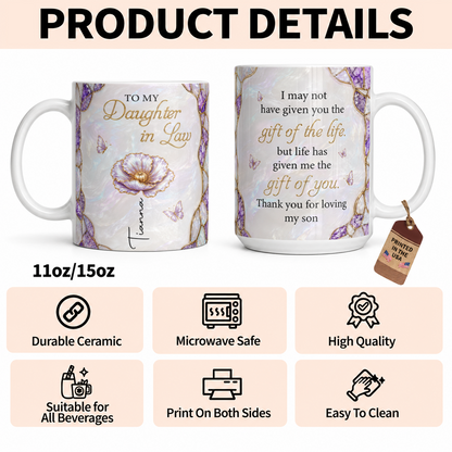 Personalized To My Daughter-in-Law Mug – Meaningful Gift From Mom