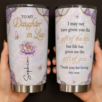 Personalized To My Daughter-in-Law 20oz Tumbler – Meaningful Gift From Mom