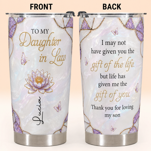 Personalized To My Daughter-in-Law 20oz Tumbler – Meaningful Gift From Mom