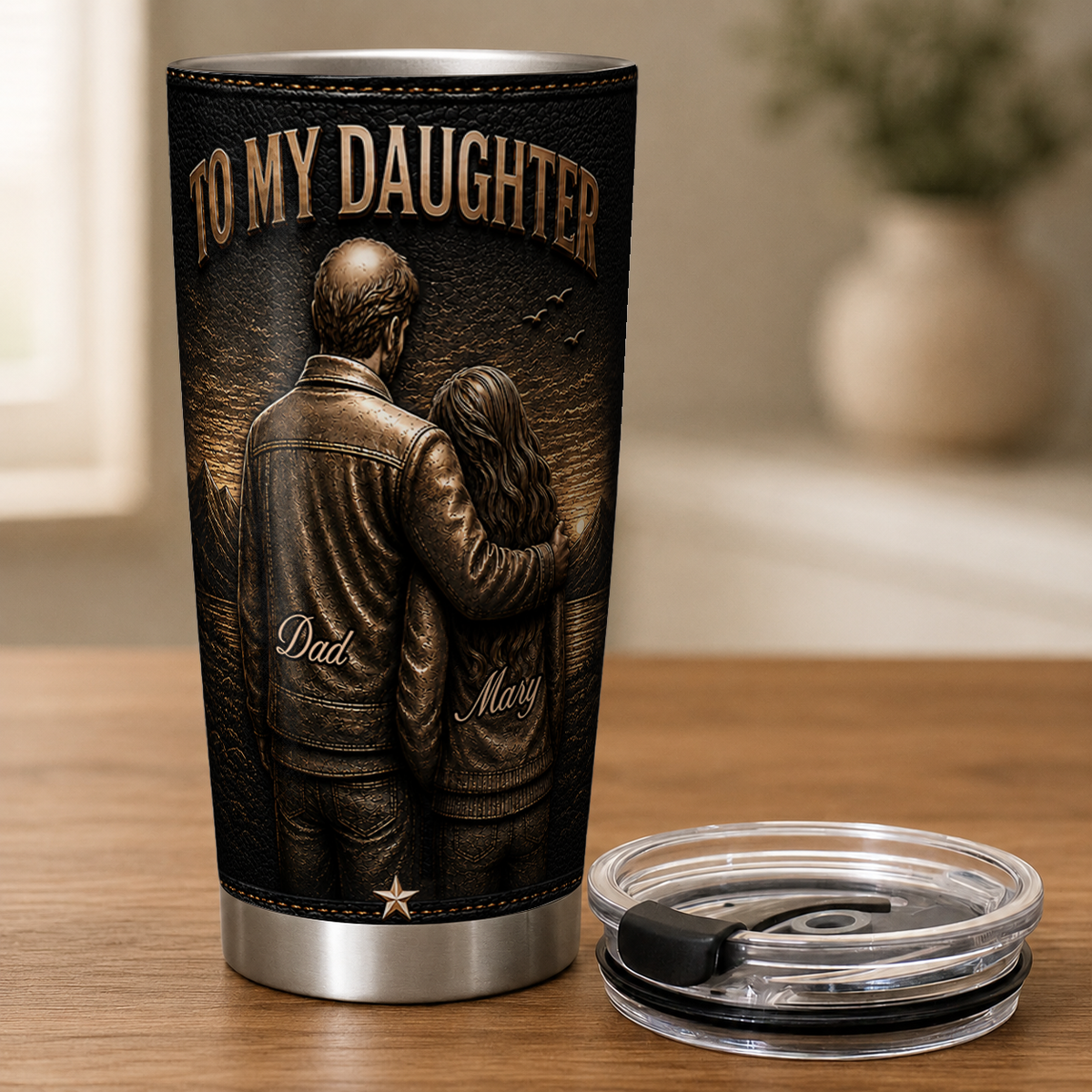 To My Daughter Personalized 20oz Tumbler, Custom Name Gift For Daughter