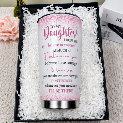 Personalized To My Daughter 20oz Premium Stainless Steel Tumbler – Pink Heart Tree Custom Names Gift For Daughter