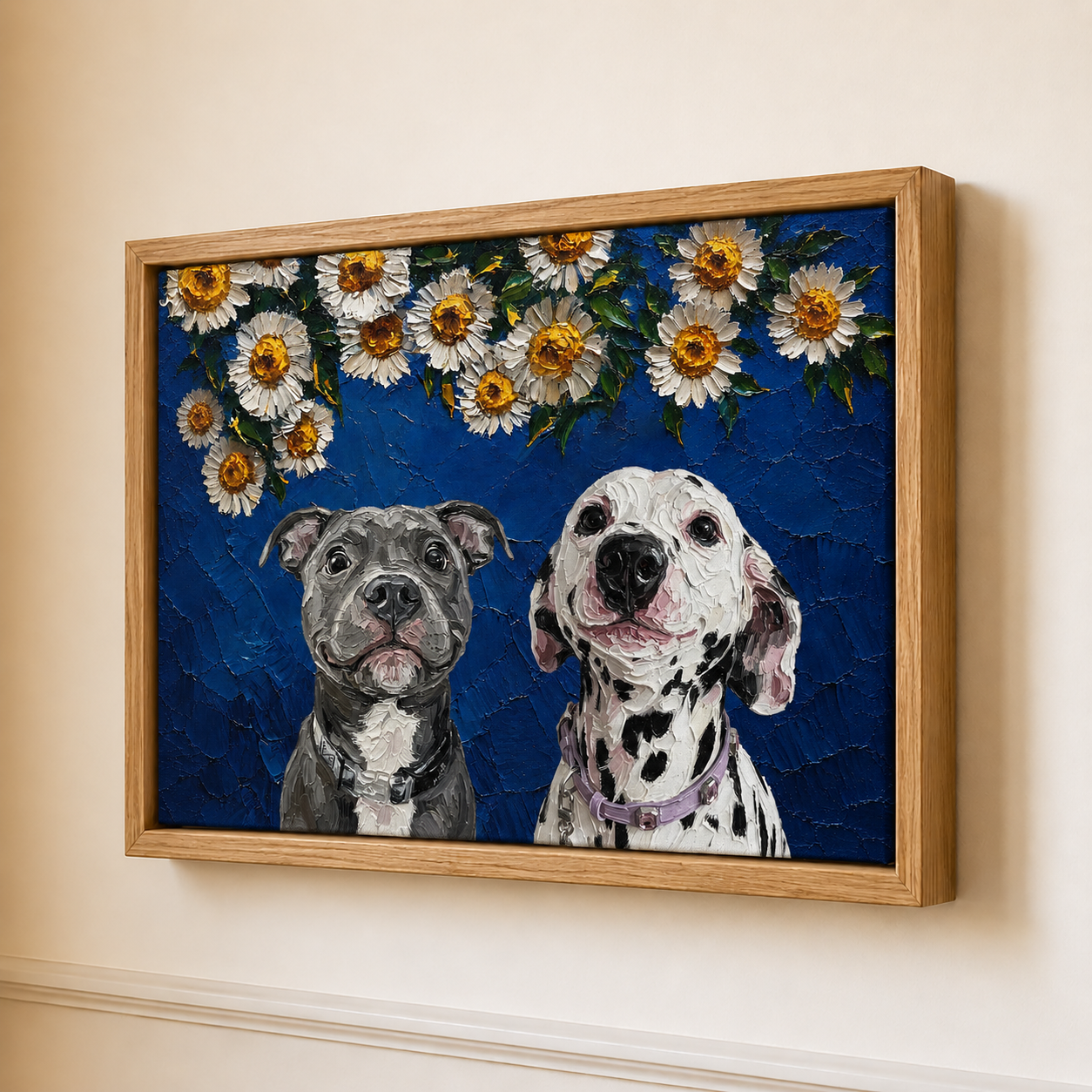 Personalized Dog Portrait Canvas, Custom Pet Photo Wall Art, Dog Lover Gift