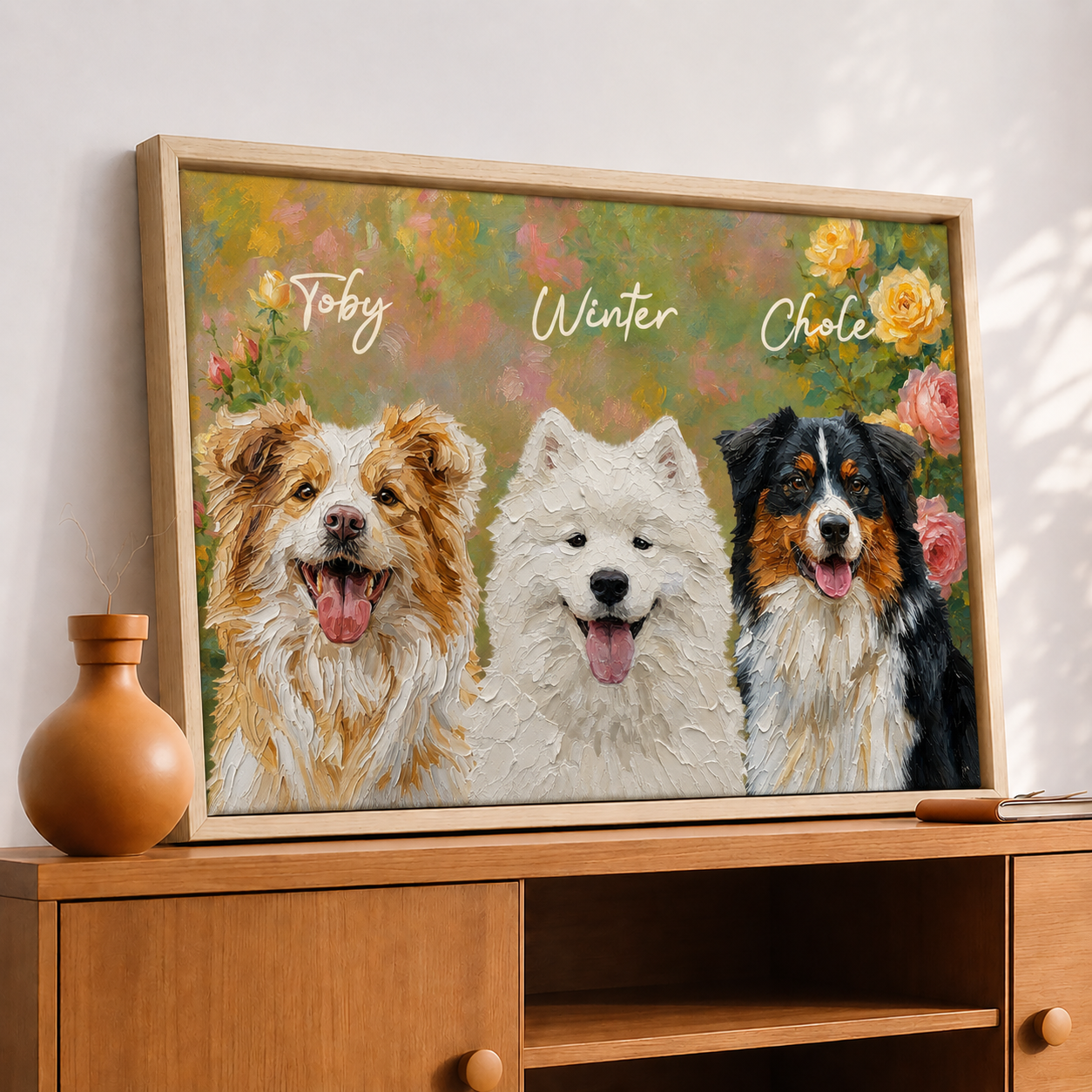Personalized Dog Portrait Canvas, Custom Pet Photo Art, Dog Lover Home Decor Gift