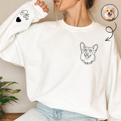 Personalized Dog Portrait Shirt, Custom Pet Photo Tee or Sweatshirt with Pet Names