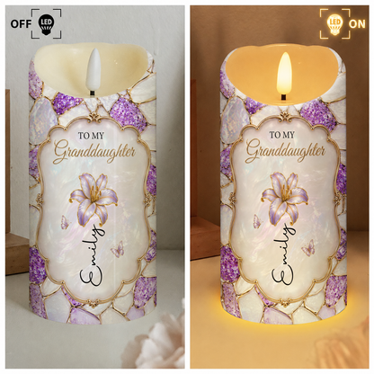 Personalized To My Granddaughter LED Candle – Once Upon A Time Custom Name Gift For Granddaughter