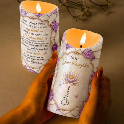 Personalized To My Granddaughter LED Candle – Once Upon A Time Custom Name Gift For Granddaughter