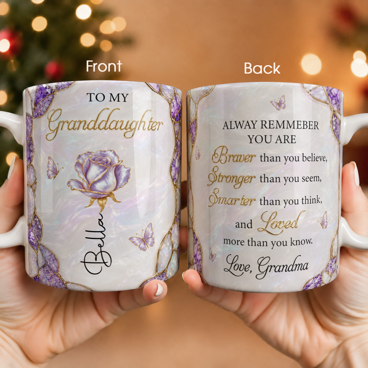 Personalized To My Granddaughter Mug – Meaningful Gift From Grandma