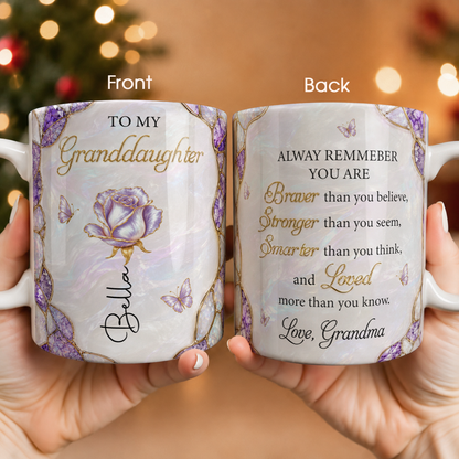 Personalized To My Granddaughter Mug – Meaningful Gift From Grandma