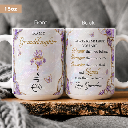 Personalized To My Granddaughter Mug – Meaningful Gift From Grandma