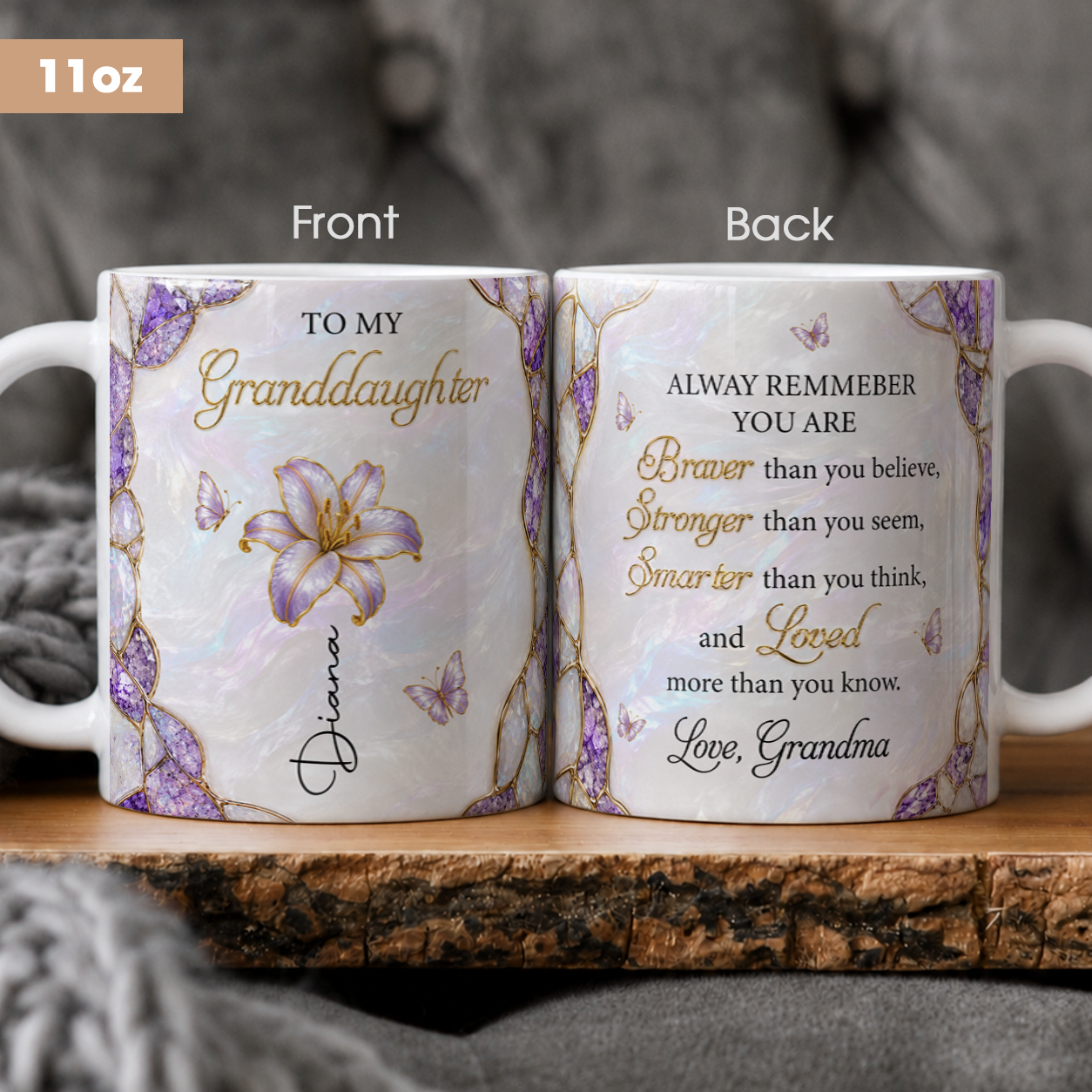 Personalized To My Granddaughter Mug – Meaningful Gift From Grandma