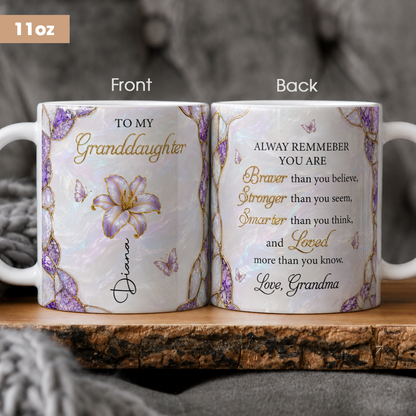 Personalized To My Granddaughter Mug – Meaningful Gift From Grandma