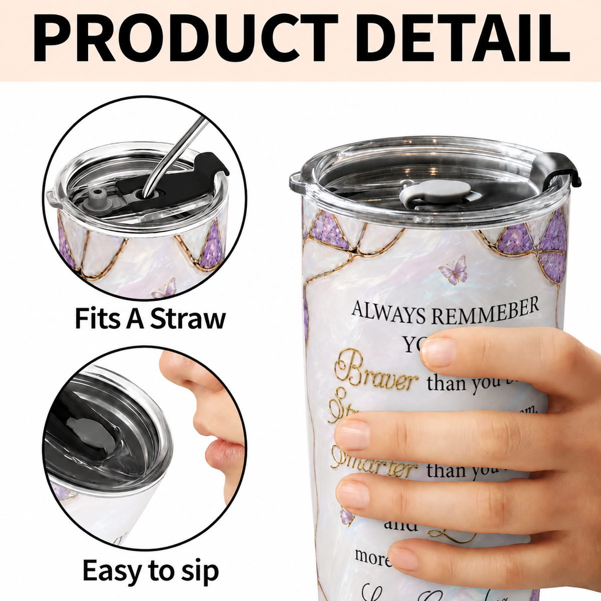 Personalisierter 20oz-Becher mit Geburtsblume für meine Enkelin, individuelles Namensgeschenk für die Enkelin