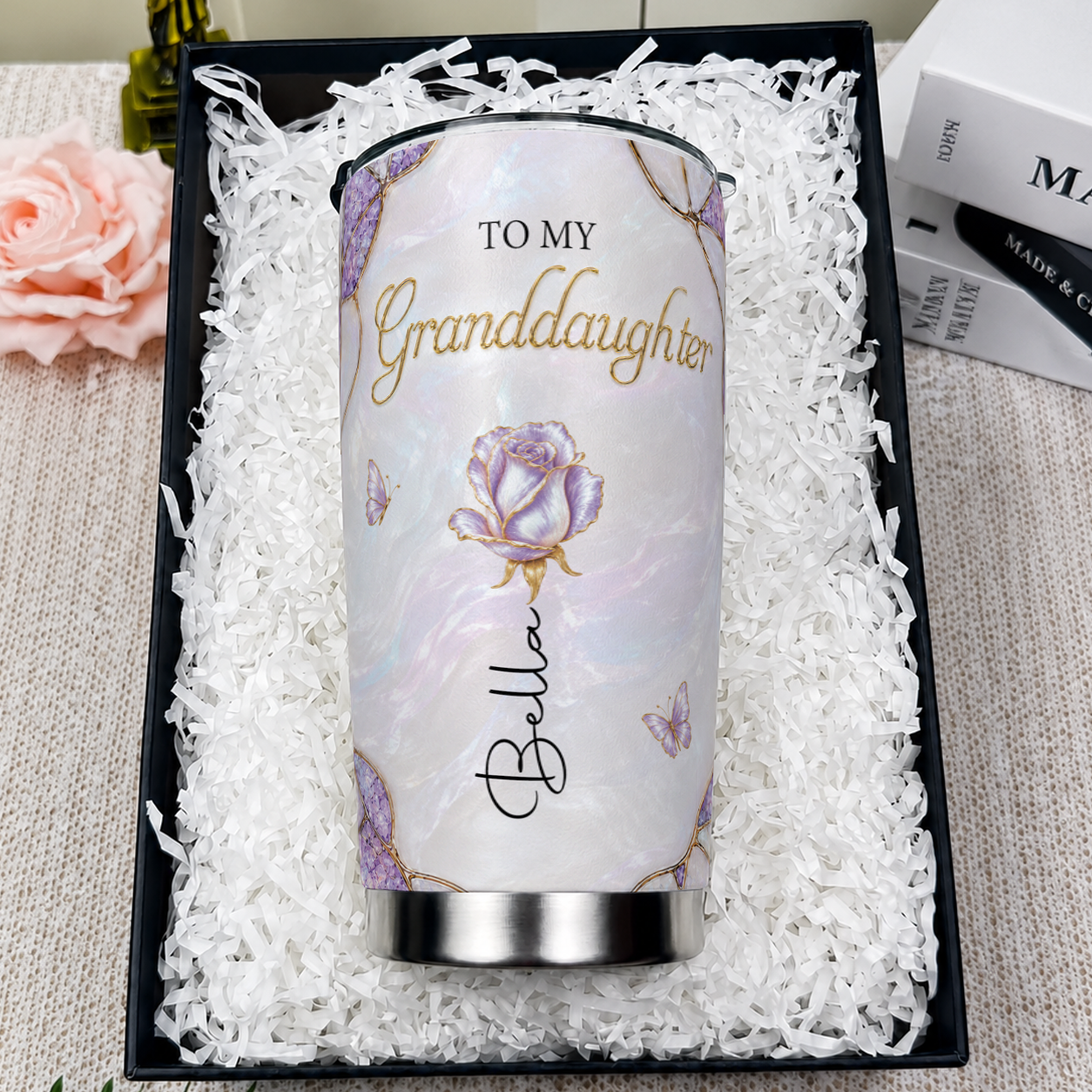 Personalized To My Granddaughter 20oz Tumbler – Meaningful Gift From Grandma