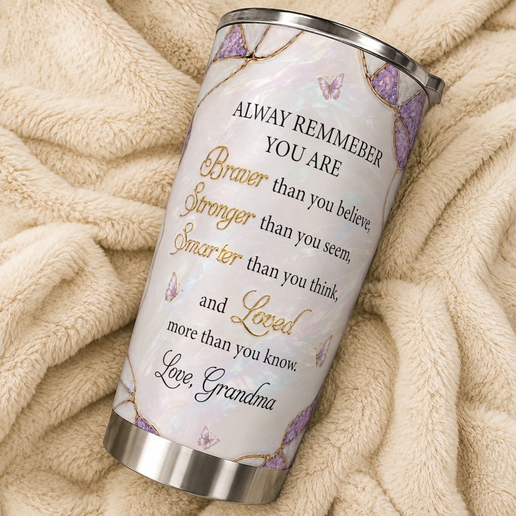 Personalized To My Granddaughter 20oz Tumbler – Meaningful Gift From Grandma