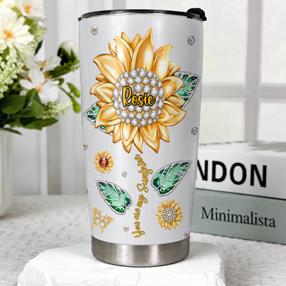 Personalized To My Niece Tumbler – You Are My Sunshine Sunflower Jewel Laugh Love Live I Love You Forever Custom Name Gift For Niece