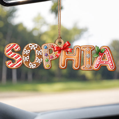 Personalized Christmas Name Wood Ornament – Custom Family Name Christmas Tree Keepsake