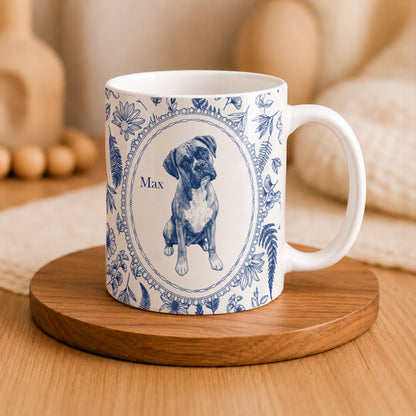 Personalized Pet Portrait Mug, Custom Dog or Cat Photo and Name Mug
