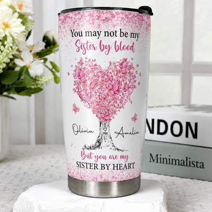 Personalized To My Sister-in-law  20oz Premium Stainless Steel Tumbler – Pink Heart Tree Custom Names Gift For Sister