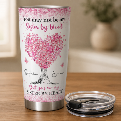Personalized To My Sister-in-law  20oz Premium Stainless Steel Tumbler – Pink Heart Tree Custom Names Gift For Sister