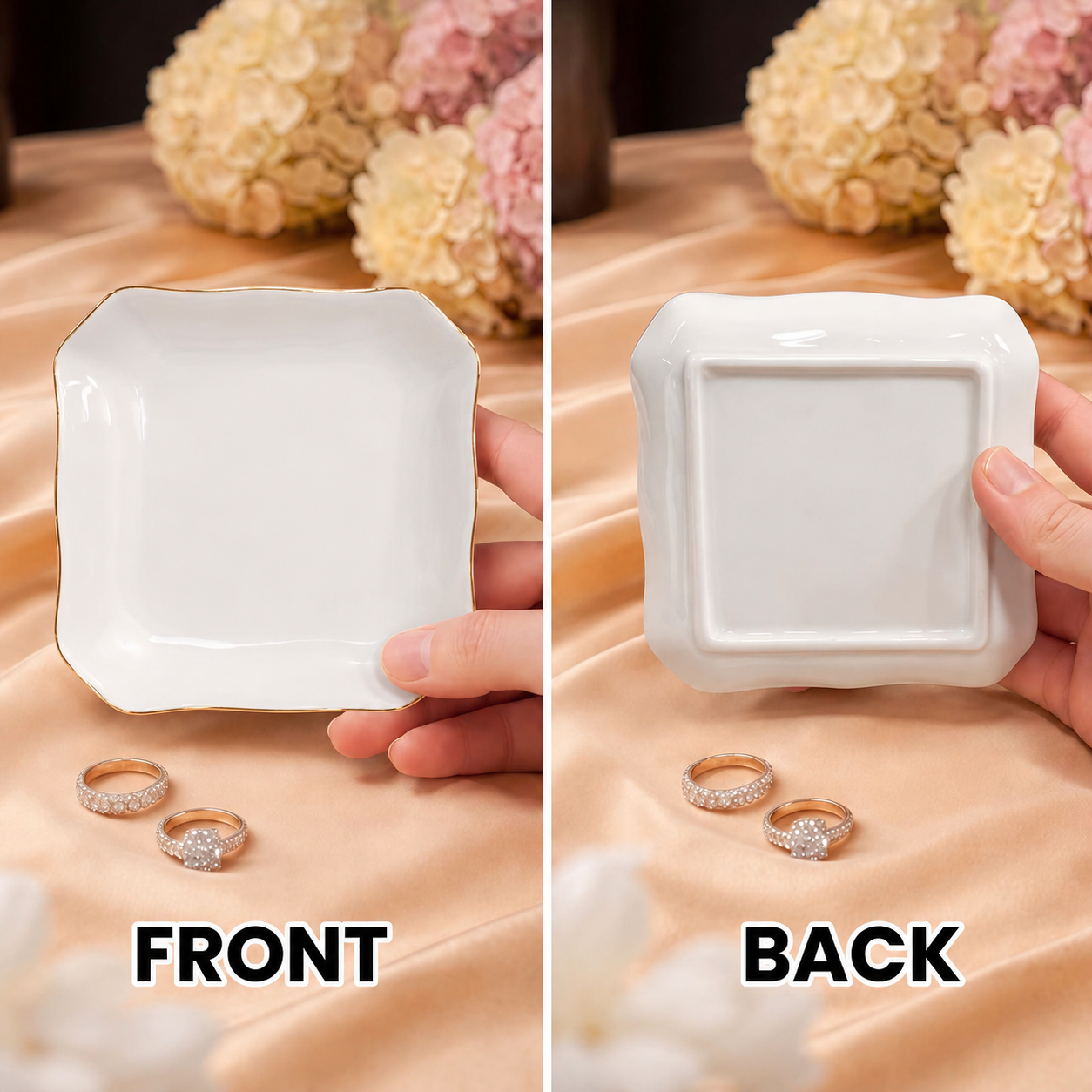 Personalized Sisters Ceramic Jewelry Dish – Long Distance Sister Gift