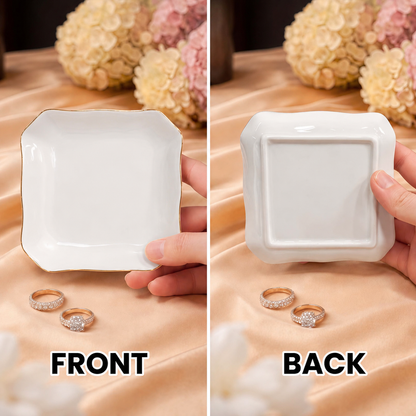 Personalized Sisters Ceramic Jewelry Dish – Long Distance Sister Gift