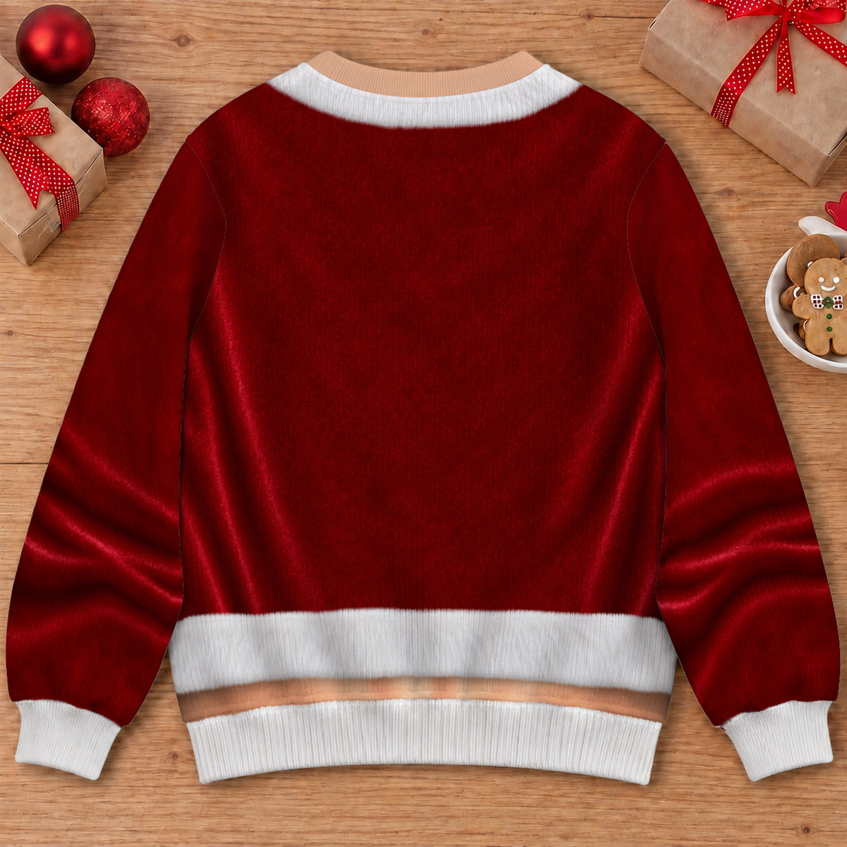 Sweat-shirt moche personnalisé et amusant - Cadeaux de Noël ou d'anniversaire personnalisés pour mari, fils, petit-fils, frère, grand-père, papa, ou pour vous-même - Les abdos du Père Noël sont de sortie aujourd'hui